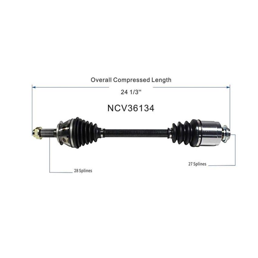 GSP NCV36134 02-06 Honda CR-V CV Axle Assembly  - Front Right