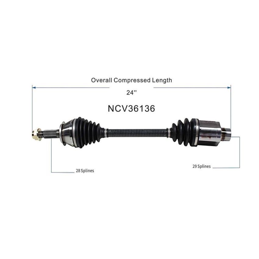 GSP NCV36136 04-08 Acura TL CV Axle Assembly  - Front Right