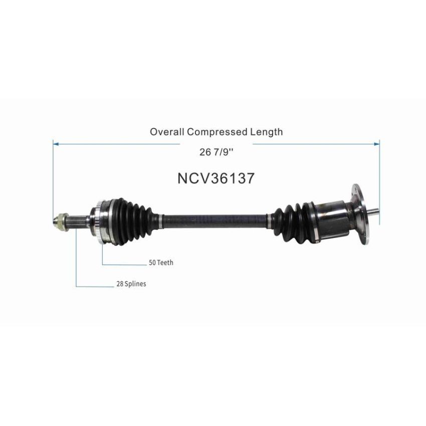 GSP NCV36137 00-09 Honda S2000 CV Axle Assembly  - Rear Left