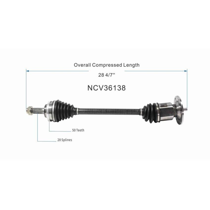 GSP NCV36138 00-09 Honda S2000 CV Axle Assembly  - Rear Right