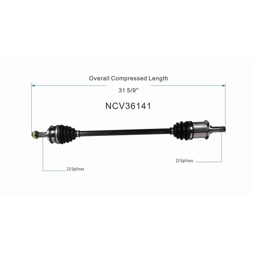 GSP NCV36141 02-06 Honda CR-V CV Axle Assembly  - Rear Right