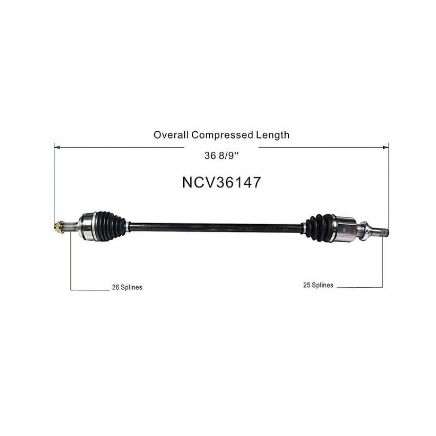 GSP NCV36147 16-21 Honda Civic (Coupe/Hatchback/Sedan - 2.0) CV Axle Assembly  - Front Right