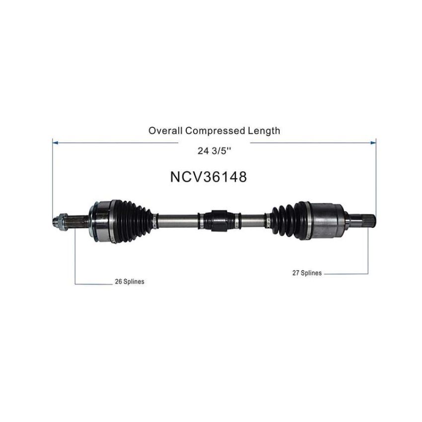 GSP NCV36148 13-15 Acura ILX Base (2.0) CV Axle Assembly  - Front Left