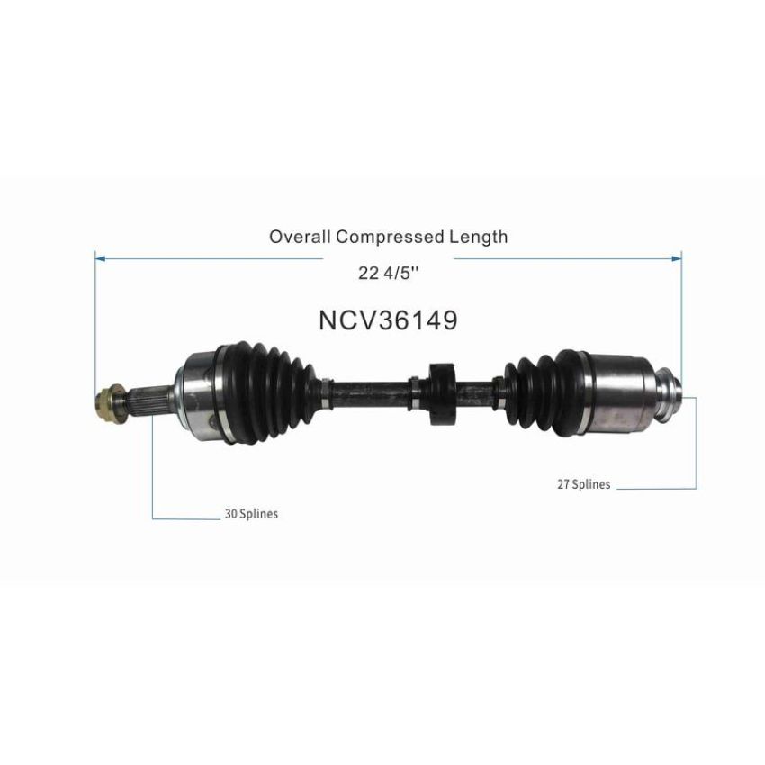 GSP NCV36149 15-17 Honda Accord (2.4) CV Axle Assembly  - Front Right