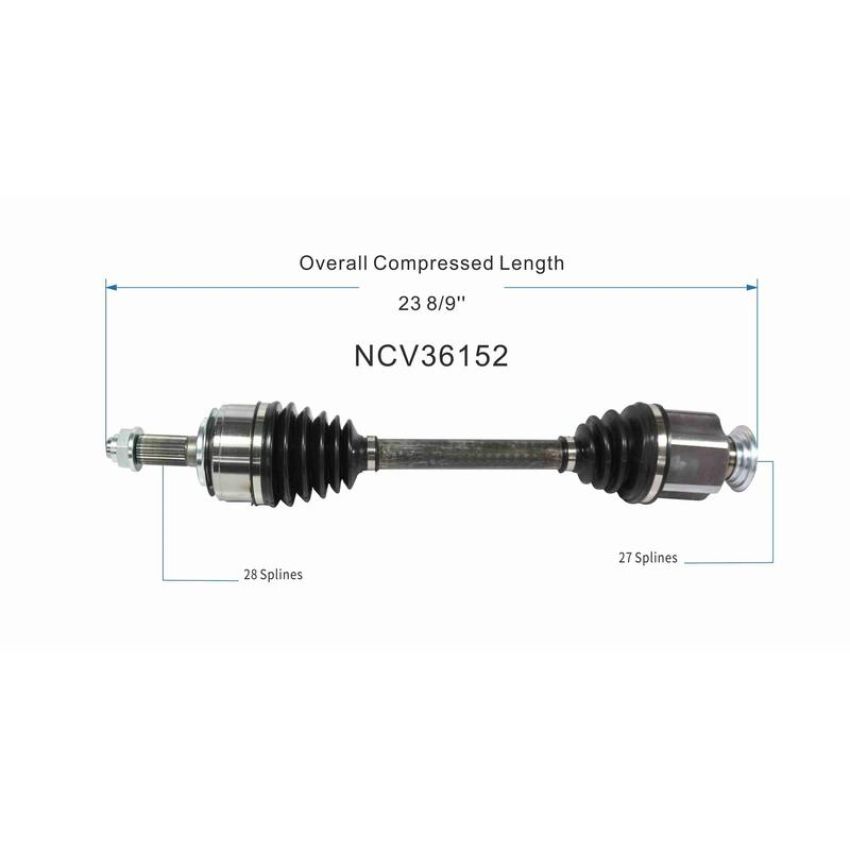GSP NCV36152 17-21 Honda Civic (Coupe/Hatchback/Sedan - 1.5) CV Axle Assembly  - Front Right