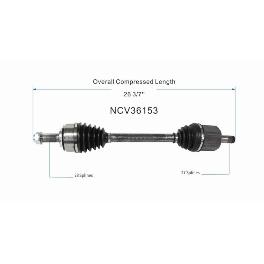 GSP NCV36153 17-21 Honda Civic (Coupe/Hatchback/Sedan - 1.5) CV Axle Assembly  - Front Left