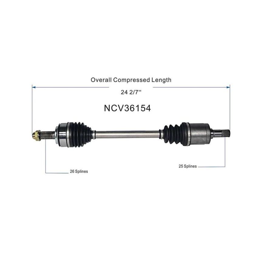 GSP NCV36154 2012 Honda Civic (Coupe/Sedan) CV Axle Assembly  - Front Left