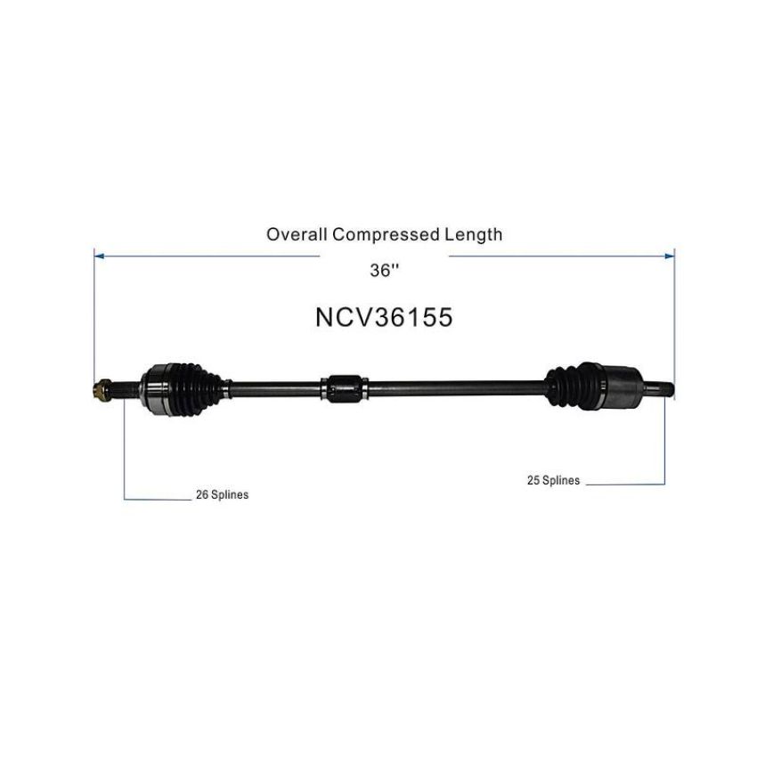 GSP NCV36155 2012 Honda Civic (Coupe/Sedan) CV Axle Assembly  - Front Right