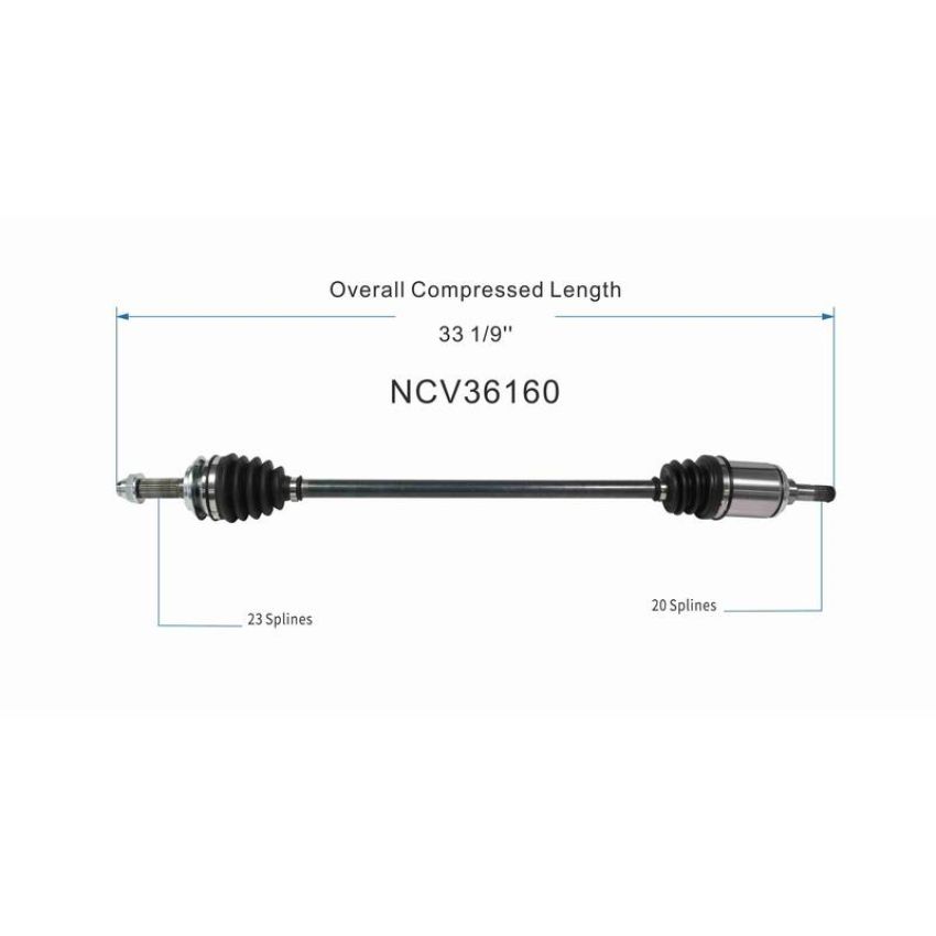 GSP NCV36160 17-22 Honda CR-V CV Axle Assembly  - Rear Right