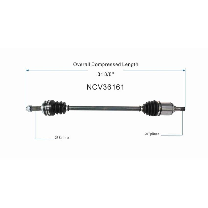 GSP NCV36161 17-22 Honda CR-V CV Axle Assembly  - Rear Left