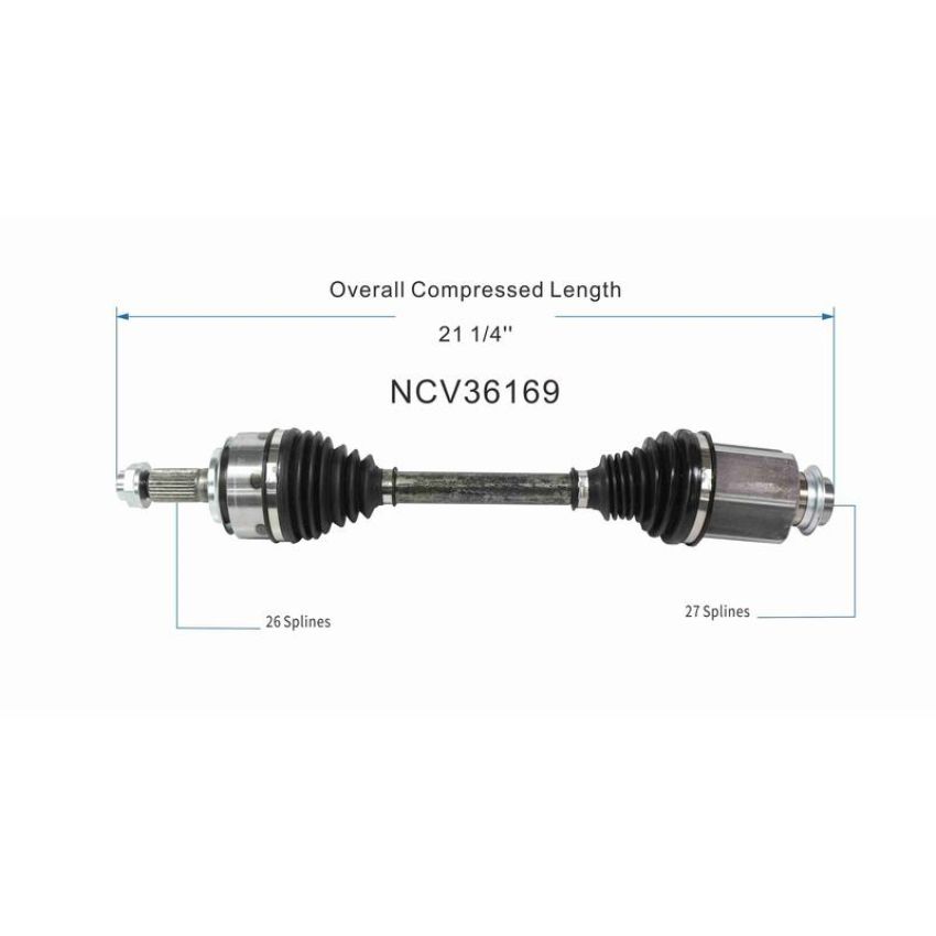 GSP NCV36169 16-20 Honda Civic LX CV Axle Assembly  - Front Right