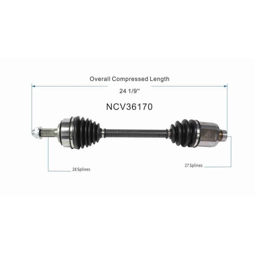 GSP NCV36170 03-07 Honda Accord (3.0) CV Axle Assembly  - Front Right