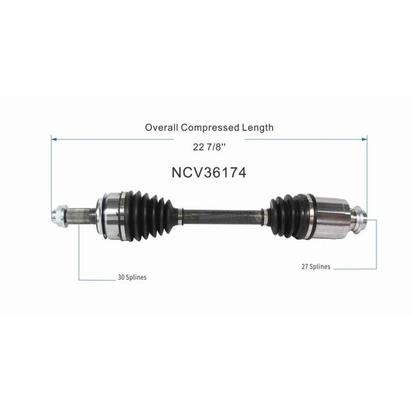 GSP NCV36174 17-19 Honda CR-V LX CV Axle Assembly  - Front Right