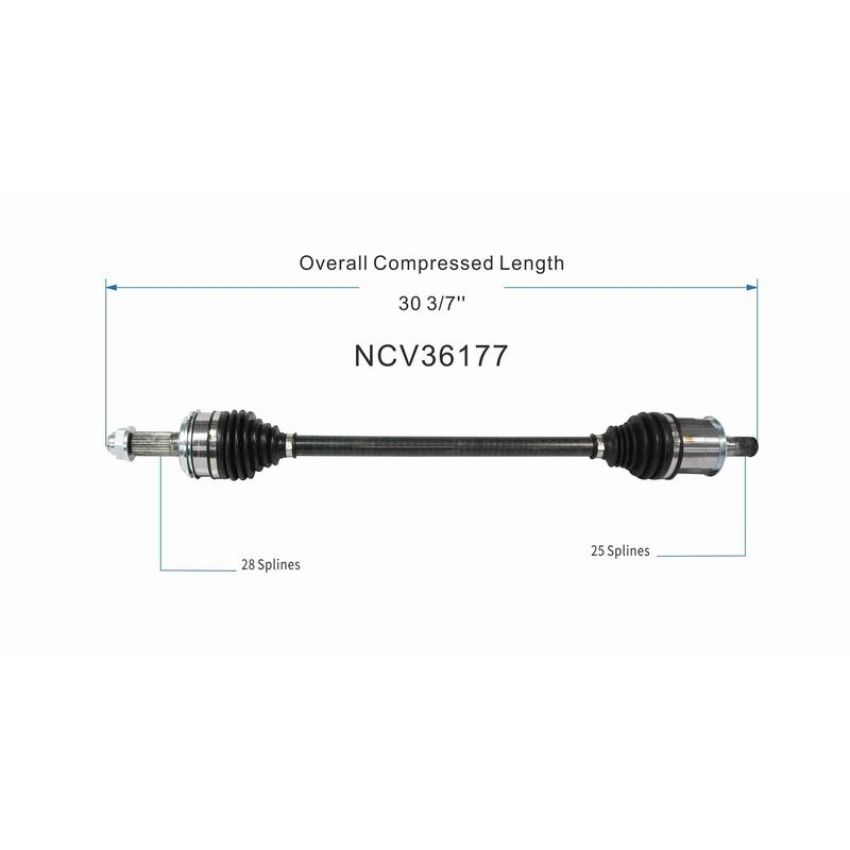 GSP NCV36177 Honda CV Axle Assembly  - Rear Left