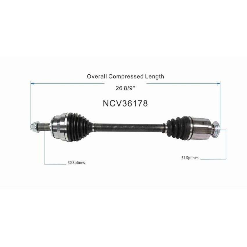 GSP NCV36178 Acura, Honda (3.5) CV Axle Assembly  - Front Right