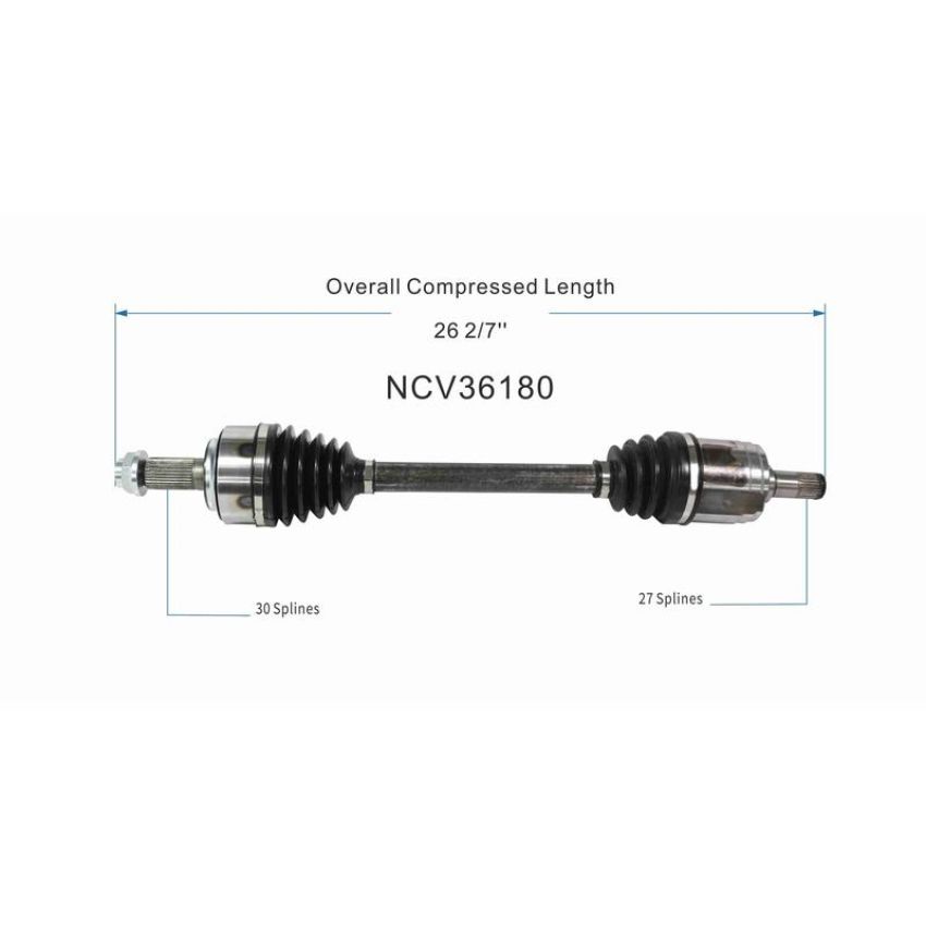 GSP NCV36180 15-17 Honda Accord (2.4) CV Axle Assembly  - Front Left