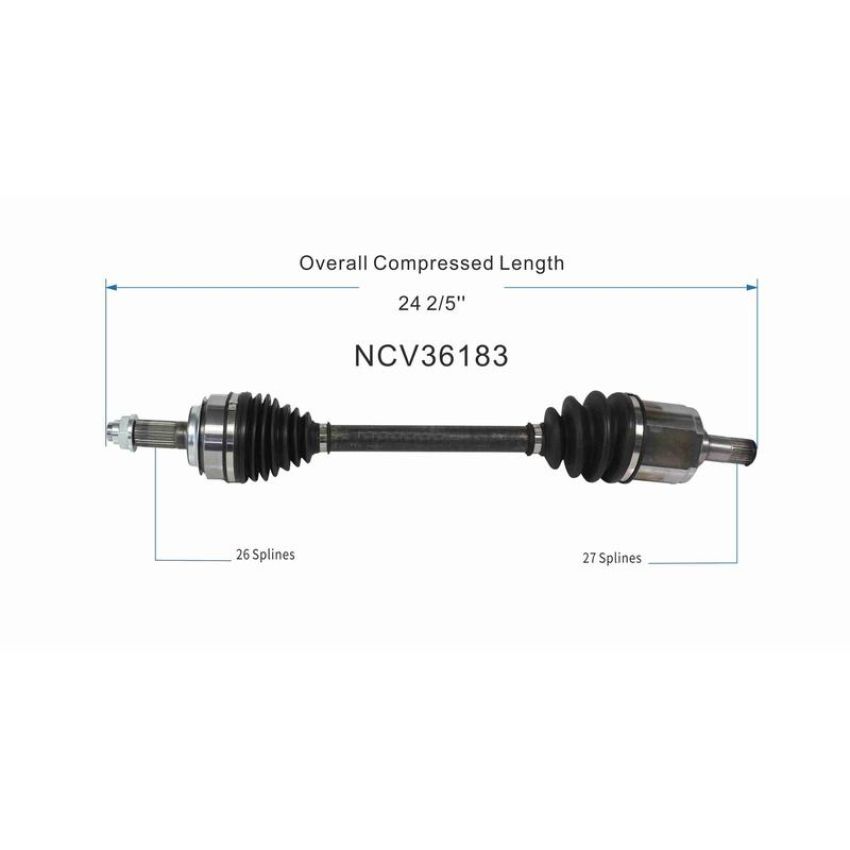GSP NCV36183 12-13 Honda Civic (Sedan) CV Axle Assembly  - Front Left