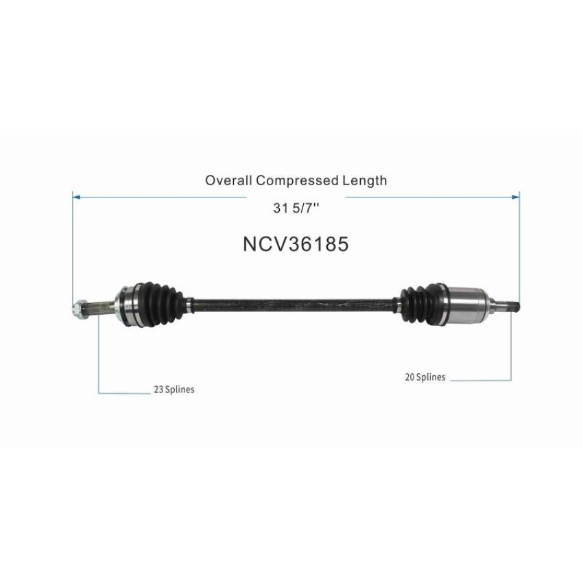 GSP NCV36185 16-22 Honda HR-V CV Axle Assembly  - Rear Right
