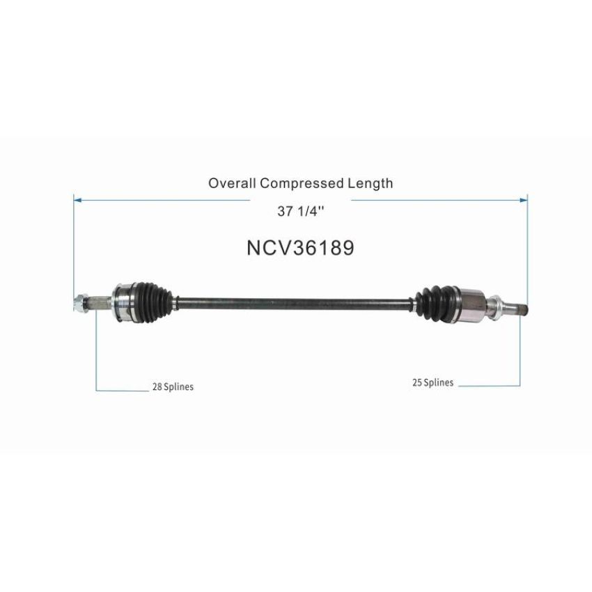GSP NCV36189 19-21 Honda Civic Sport (2.0) CV Axle Assembly  - Front Right