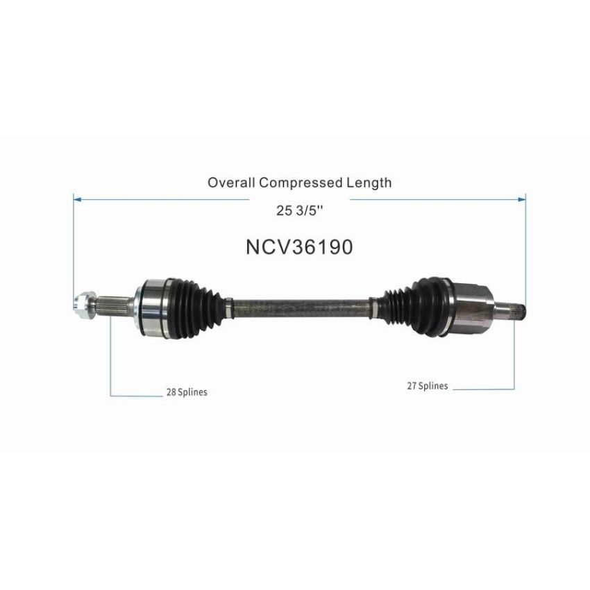 GSP NCV36190 19-21 Honda Civic Sport CV Axle Assembly  - Front Left