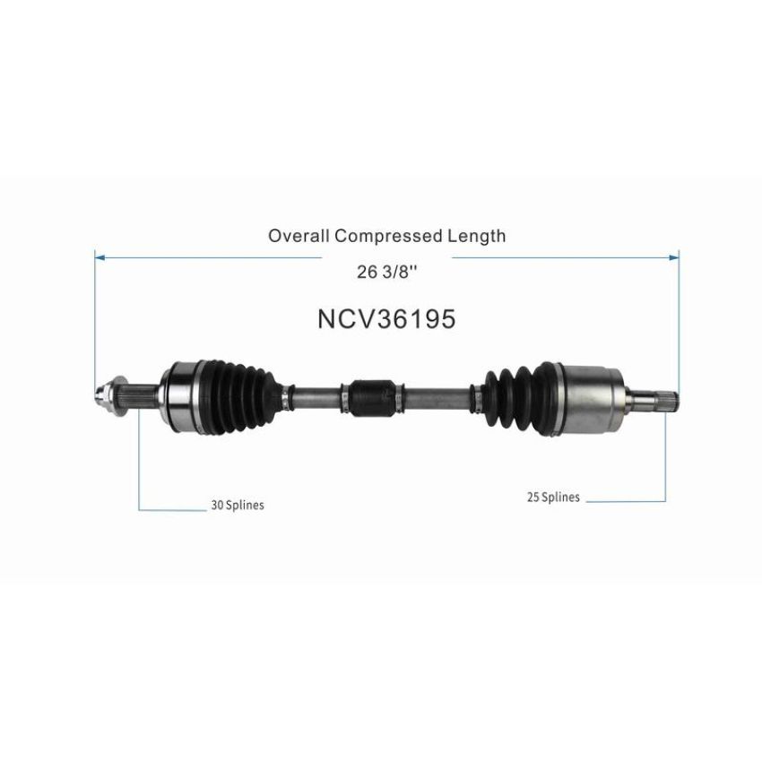 GSP NCV36195 16-22 Honda HR-V CV Axle Assembly  - Front Left