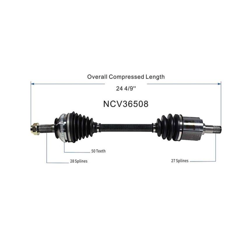 GSP NCV36508 Acura, Honda (2.2, 2.3) CV Axle Assembly  - Front Right