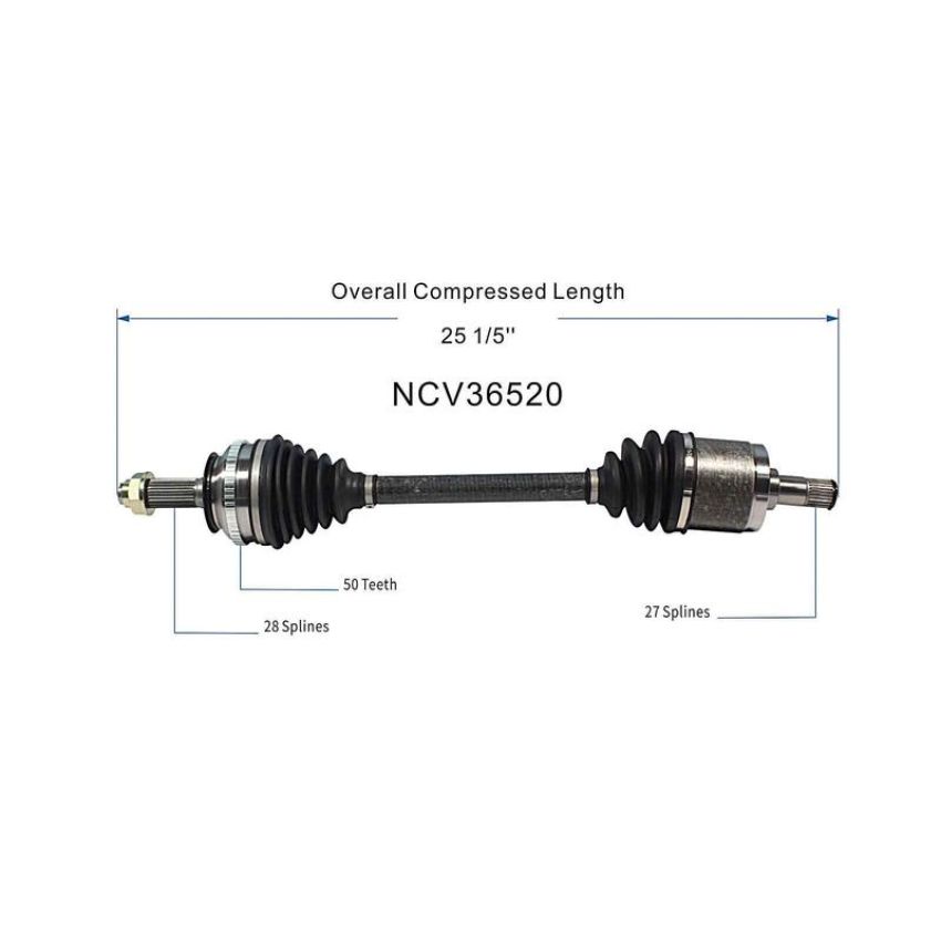 GSP NCV36520 97-01 Honda CR-V CV Axle Assembly  - Front Right