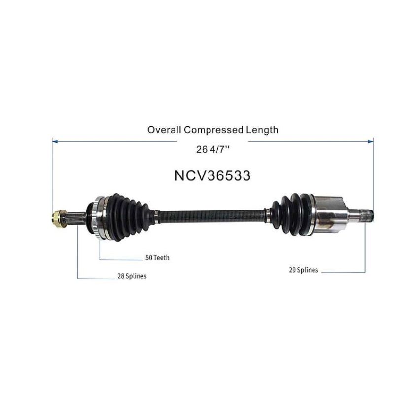 GSP NCV36533 Acura, Honda (3.0) CV Axle Assembly  - Front Left