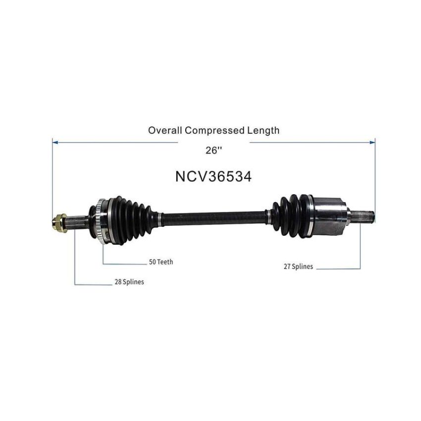 GSP NCV36534 Acura, Honda (3.0) CV Axle Assembly  - Front Right