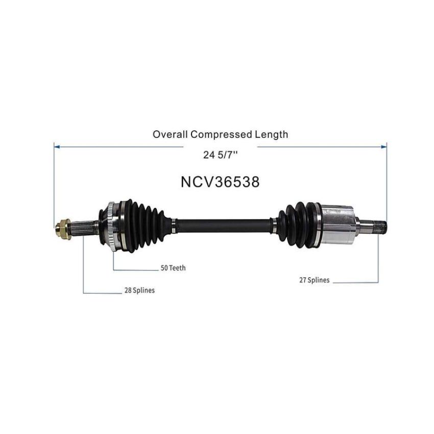 GSP NCV36538 98-02 Honda Accord (2.3) CV Axle Assembly  - Front Right
