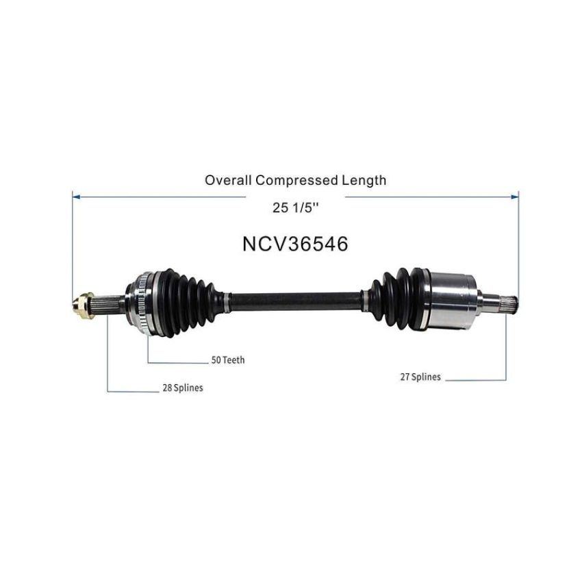 GSP NCV36546 97-01 Honda CR-V CV Axle Assembly  - Front Right