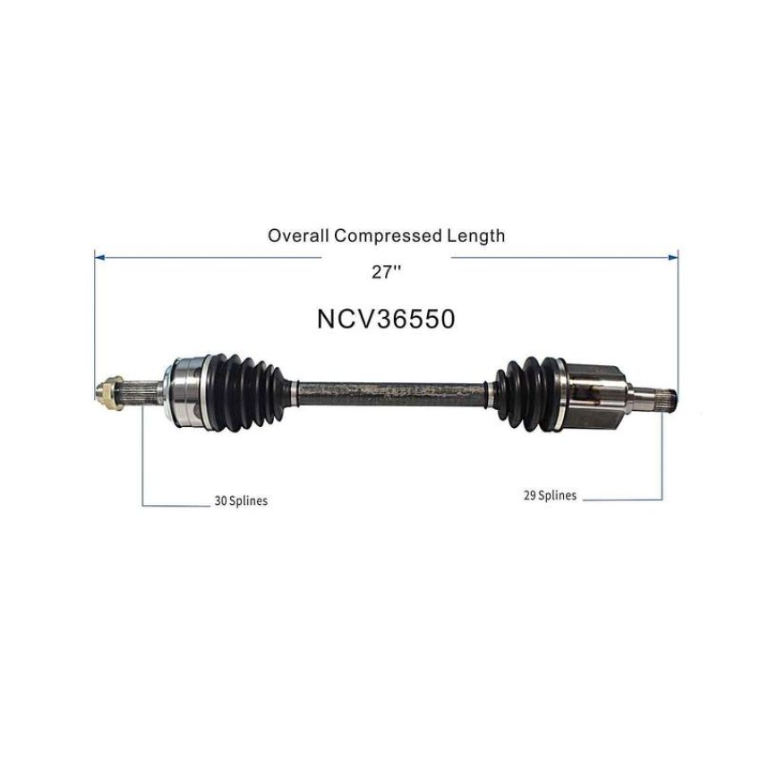 GSP NCV36550 08-12 Honda Accord EX-L (3.5) CV Axle Assembly  - Front Left