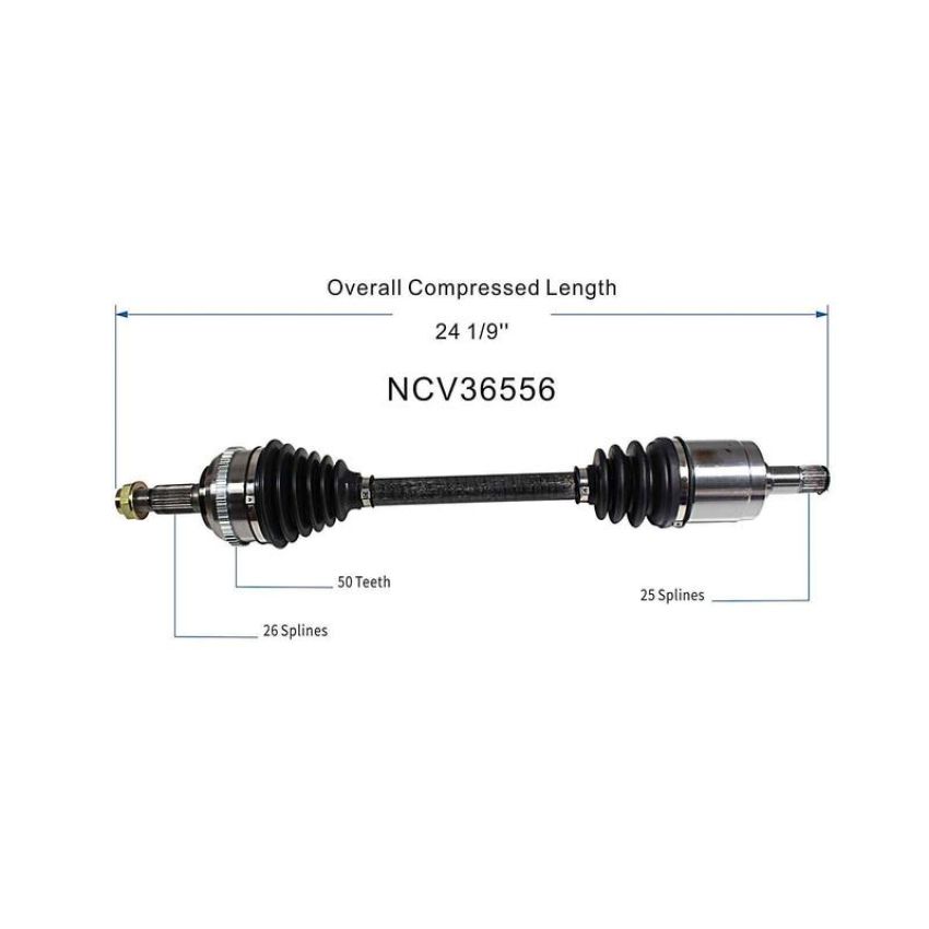 GSP NCV36556 01-05 Honda Civic (Coupe/Sedan) CV Axle Assembly  - Front Right