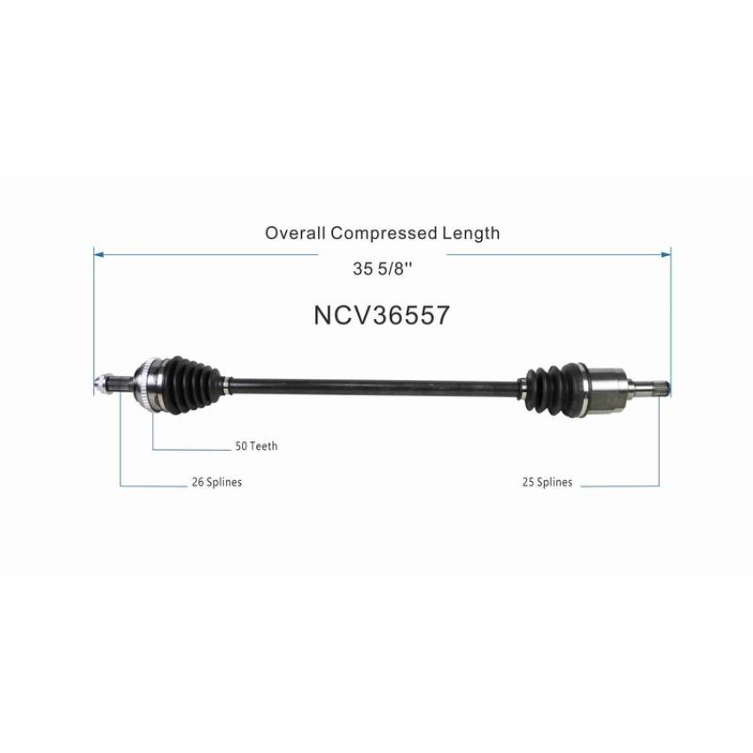 GSP NCV36557 01-05 Honda Civic CV Axle Assembly  - Front Left