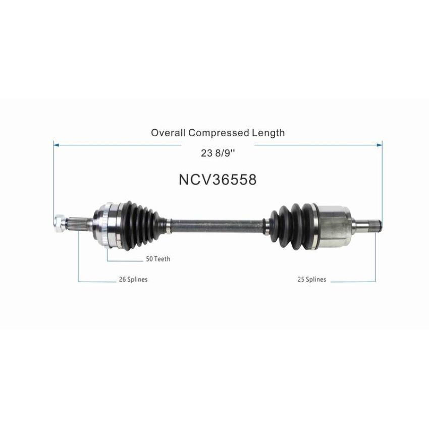 GSP NCV36558 01-05 Honda Civic (Coupe/Sedan) CV Axle Assembly  - Front Right