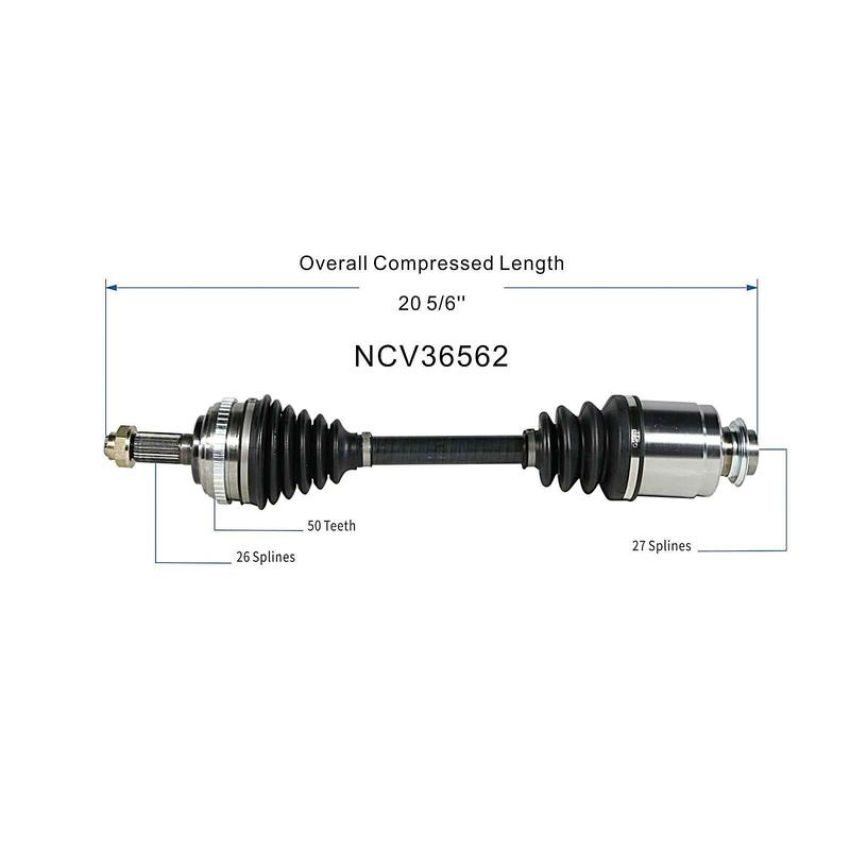 GSP NCV36562 03-05 Honda Civic Hybrid (Sedan) CV Axle Assembly  - Front Right