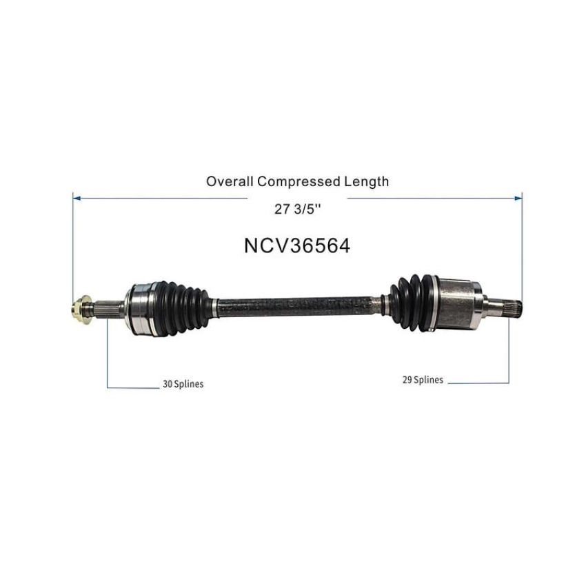 GSP NCV36564 05-06 Honda Odyssey CV Axle Assembly  - Front Left