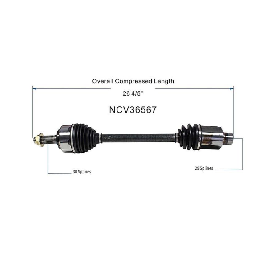 GSP NCV36567 06-14 Honda Ridgeline CV Axle Assembly  - Front Right