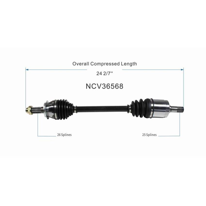GSP NCV36568 06-11 Honda Civic (Coupe/Sedan) CV Axle Assembly  - Front Left