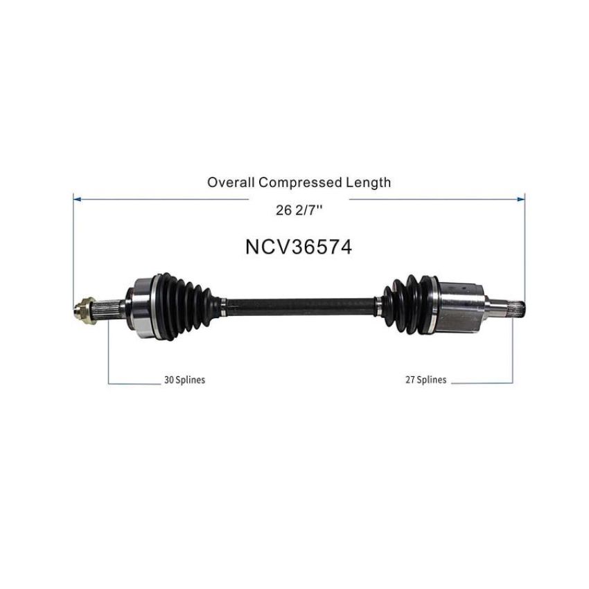GSP NCV36574 07-11 Honda CR-V CV Axle Assembly  - Front Left