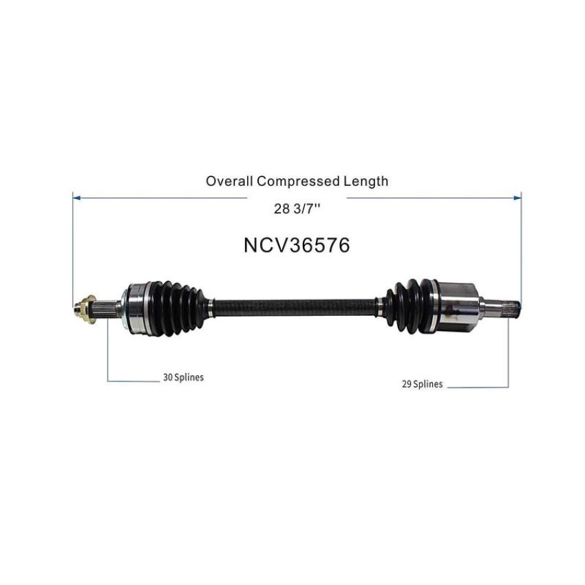 GSP NCV36576 07-10 Honda Odyssey CV Axle Assembly  - Front Left