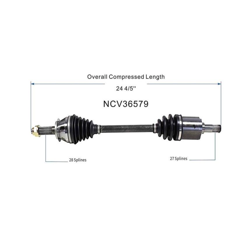 GSP NCV36579 Acura, Honda (Coupe/Sedan - 2.4) CV Axle Assembly  - Front Left