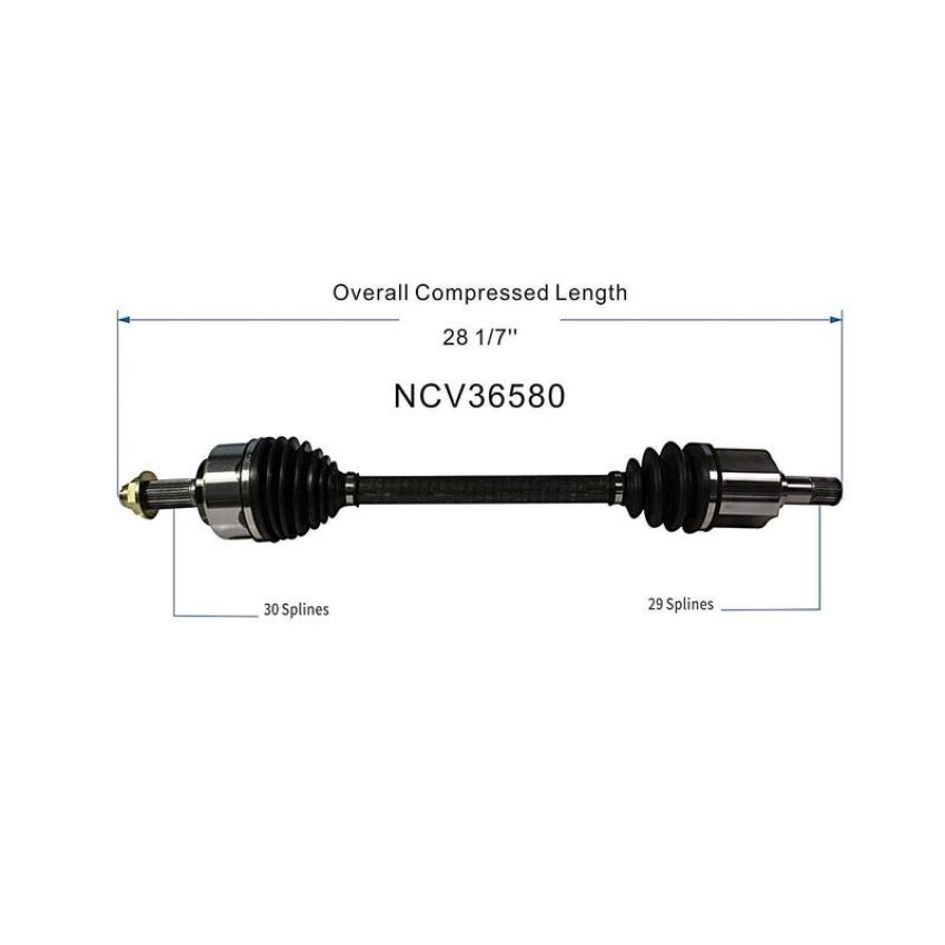 GSP NCV36580 06-14 Honda Ridgeline CV Axle Assembly  - Front Left