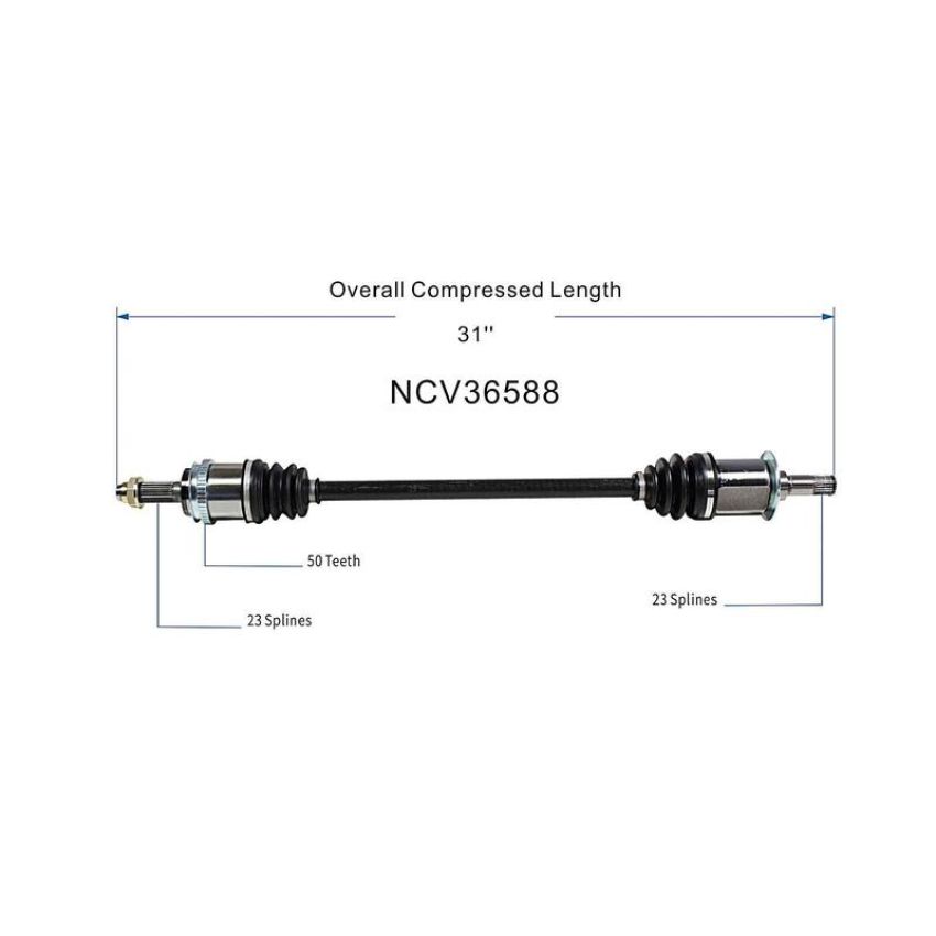GSP NCV36588 97-01 Honda CR-V CV Axle Assembly  - Rear Left