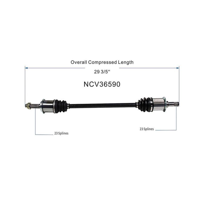 GSP NCV36590 03-08 Honda Element CV Axle Assembly  - Rear Left