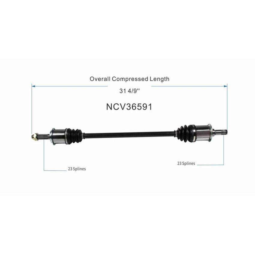 GSP NCV36591 03-08 Honda Element CV Axle Assembly  - Rear Right