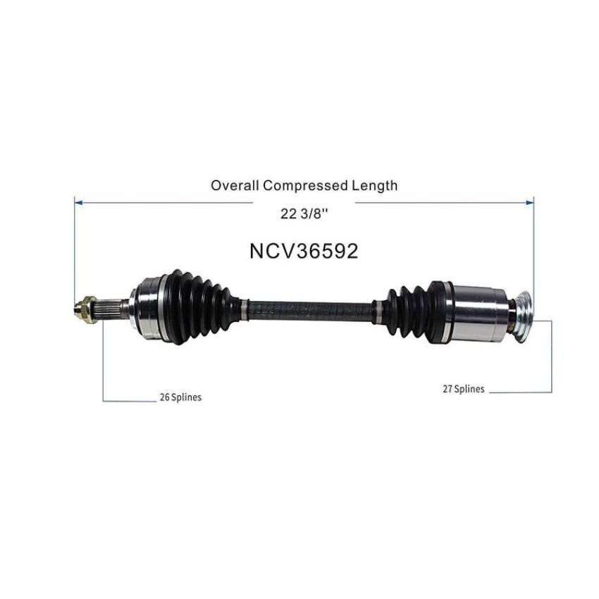 GSP NCV36592 07-08 Honda Fit CV Axle Assembly  - Front Right