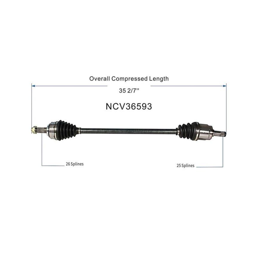 GSP NCV36593 06-08 Honda Fit CV Axle Assembly  - Front Right