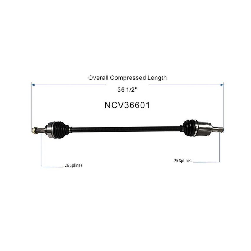 GSP NCV36601 10-14 Honda Insight CV Axle Assembly  - Front Right