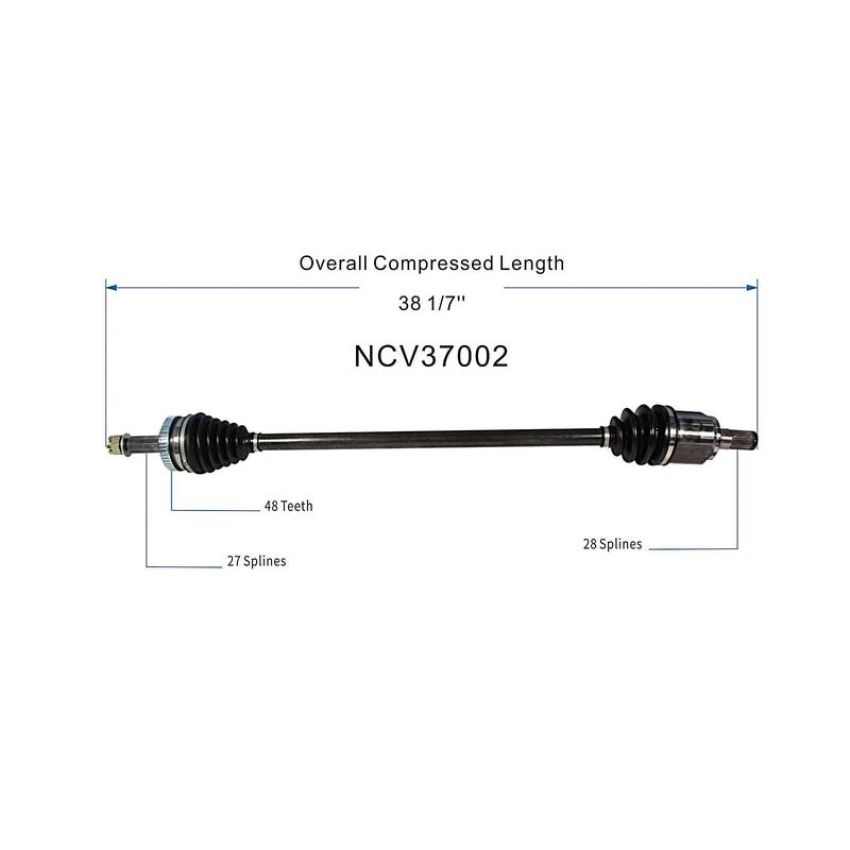 GSP NCV37002 11-14 Hyundai Sonata (2.4) CV Axle Assembly  - Front Right